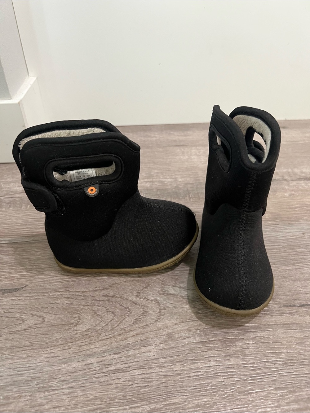 Baby Black Bogs Winter Rain Boots
